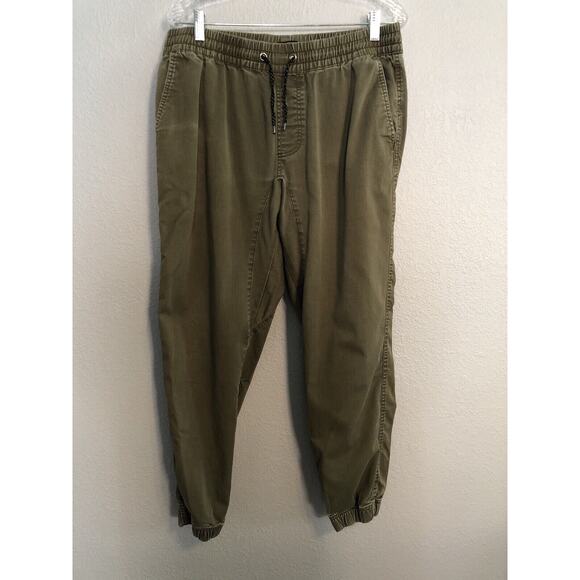 Retrofit Brand MFG Pants Mens Size Large Green Drawstring Pull On Pockets FLAWED - Picture 1 of 6